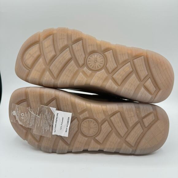 UGG Men’s M City Mini Boots Size 10 Dune Tan Waterproof Leather Winter Shoes - Picture 8 of 12